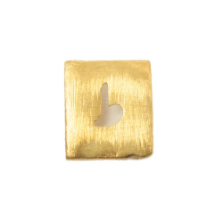 پلاک دستبندی برنجی حرف ط طلایی 