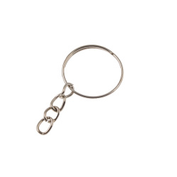 حلقه کلید زنجیردار نقره ای 2 سانتی (1000 عددی)