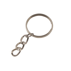حلقه کلید زنجیردار نقره ای 2.5 سانتی (1000 عددی)