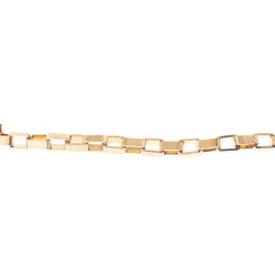 زنجیر استیل طلایی طرح آجری سایز 8mm