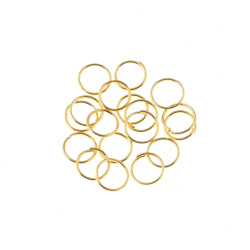 حلقه اتصال سایز 8 طلایی روشن