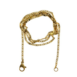 زنجیر استیل طلایی سایز 4 قفل دار