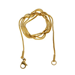 زنجیر استیل طلایی ونیزی سایز 1 قفل دار