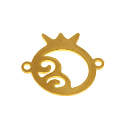 پلاک دستبندی استیل طلایی انار 22mm