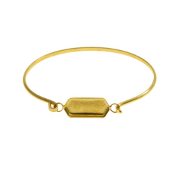  دستبند برنجی طلایی طرح شش ضلعی 21mm