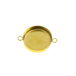 قاب دستبند برنجی طلایی دایره 2.8 سانتیمتر