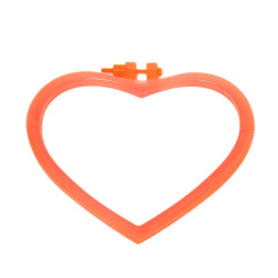 کارگاه پلاستیکی قلبی نارنجی 17.5سانتی