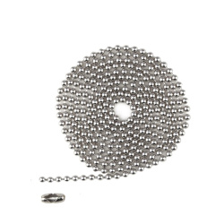 زنجیر پلاکی نقره ای استیل 1.5 mm