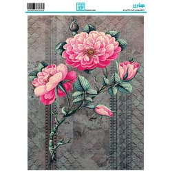 کاغذ دکوپاژ طرح گل سایز A4 کد 6203
