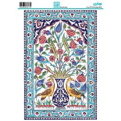 کاغذ دکوپاژ طرح گلدان سایز A4 کد 6210