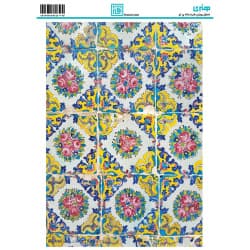 کاغذ دکوپاژ طرح کاشی سایز A4 کد 6216
