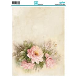 کاغذ دکوپاژ طرح گل سایز A4 کد 6227