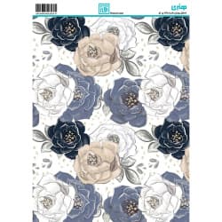 کاغذ دکوپاژ طرح گل سایز A4 کد 6257