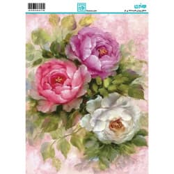 کاغذ دکوپاژ طرح گل سایز A4 کد 6278