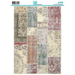 کاغذ دکوپاژ طرح فرش سایز A4 کد 6303