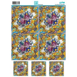 کاغذ دکوپاژ طرح کاشی سایز A4 کد 6310