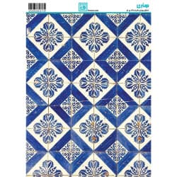 کاغذ دکوپاژ طرح کاشی سایز A4 کد 6319