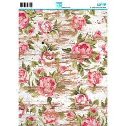 کاغذ دکوپاژ طرح گل سایز A4 کد 6345