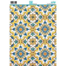 کاغذ دکوپاژ طرح کاشی سایز A4 کد 6366