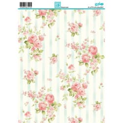 کاغذ دکوپاژ طرح گل سایز A4 کد 6375