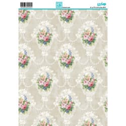 کاغذ دکوپاژ طرح گل سایز A4 کد 6383