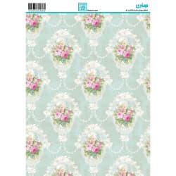 کاغذ دکوپاژ طرح گل سایز A4 کد 6385