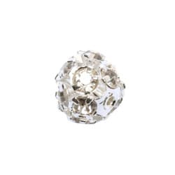 گوی نقره ای نگین دار 10mm