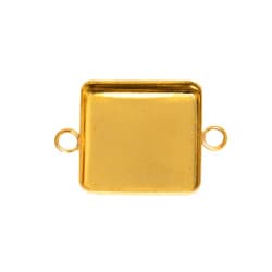 قاب دست بند برنجی طلایی طرح مربع 19mm کد mb5