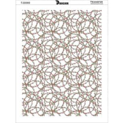 ترانسفر طرح گل دایره ای سایز A3 کد 065 