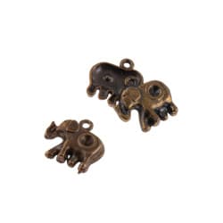 پلاک آویز طرح فیل زرد قلم 18*19 mm