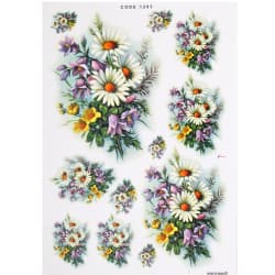 ترانسفر طرح گل سایز A3 کد 1283