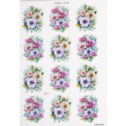 ترانسفر طرح گل سایز A3 کد 1318