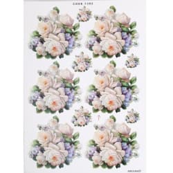 ترانسفر طرح گل سایز A3 کد 1382