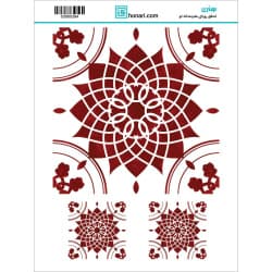 ترانسفر طرح سنتی گل قرمز سایز A3 کد 0394