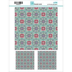 ترانسفر طرح سنتی سبز سایز A3 کد 0417