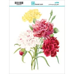 ترانسفر طرح گل میخک سایز A3 کد 0434