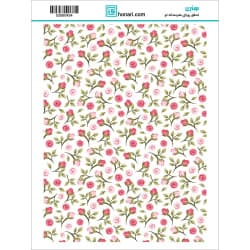 ترانسفر طرح  غنچه گل قرمز سایز A3 کد 0454