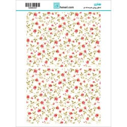 ترانسفر طرح گل ریز قرمز سایز A3 کد 0457