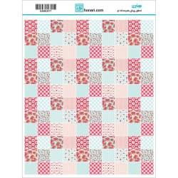 ترانسفر طرح چهارخانه گلدار سایز A3 کد 0471