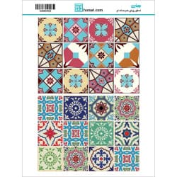 ترانسفر طرح چهارخانه سنتی سایز A3 کد 0483