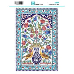 ترانسفر طرح کوزه و پرنده سایز A3 کد 4439
