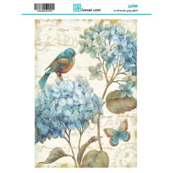 ترانسفر طرح گل و پرنده سایز A3 کد 4450
