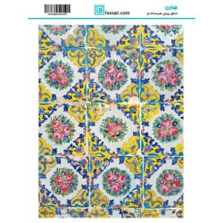 ترانسفر طرح کاشی گل سایز A3 کد 4451