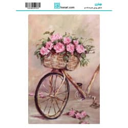 ترانسفر طرح دوچرخه و گل سایز A3 کد 4455