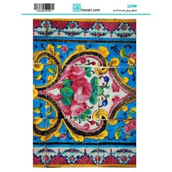 ترانسفر طرح کاشی گل سایز A3 کد 4467
