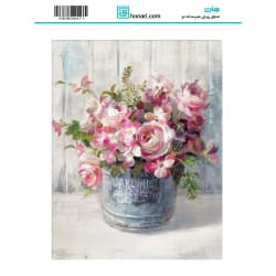 ترانسفر طرح گلدان گل سایز A3 کد 4471