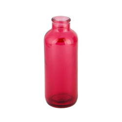 بطری شیشه ای قرمز طرح ساحل 18*7 cm