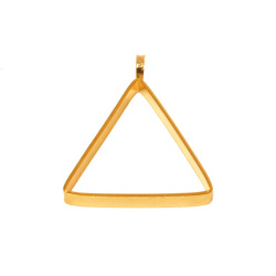 قاب آویز برنجی طلایی طرح مثلث 3cm کد ms10