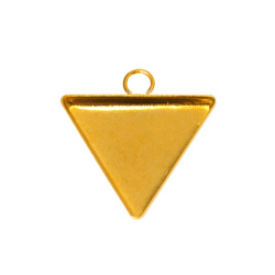 قاب گوشواره برنجی طلایی طرح مثلث کد ms1