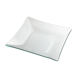 ظرف شیشه ای مربع گود ساده متوسط کد 105 سایز 20cm